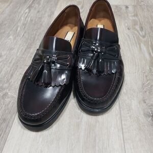 French Shriner Mens 9M Burgundy Leather Beltway Tassel Loafers Dress Shoes